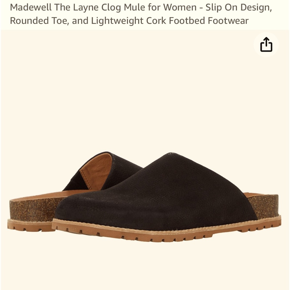 Madewell Layne Clog Mules. Like new, worn a few times.